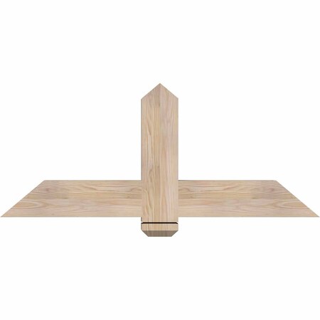 Ekena Millwork Eugene Smooth Timber Gable Bracket, Douglas Fir, 48"W x 20"H x 3 1/2"D x 5 1/2"F, 10/12 Pitch GBW048X20X0406EUG00SDF